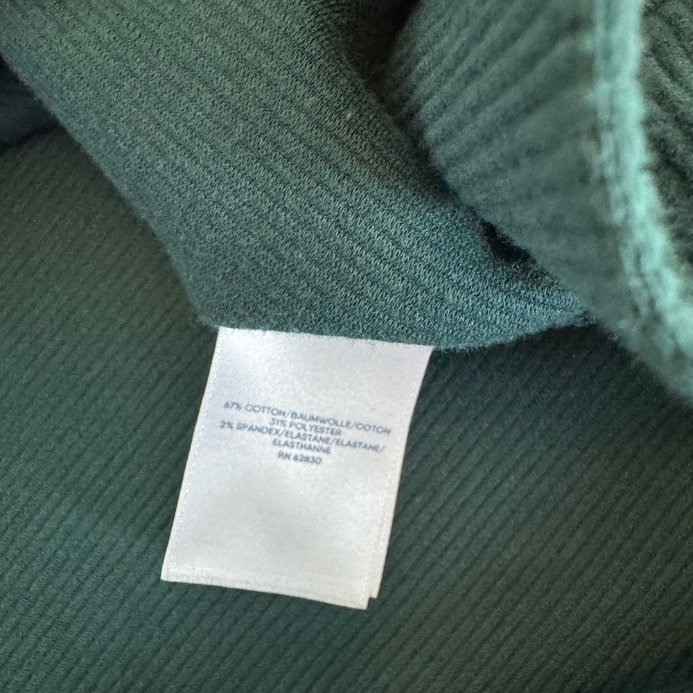 Lands' End Women's Dark Green V-Neck Sweater - Picture 4 of 6